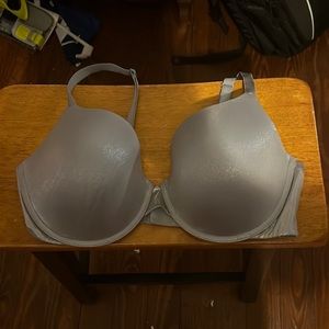 Victoria's Secret Grey Metallic Uplift Semi Demi bra size 36DD